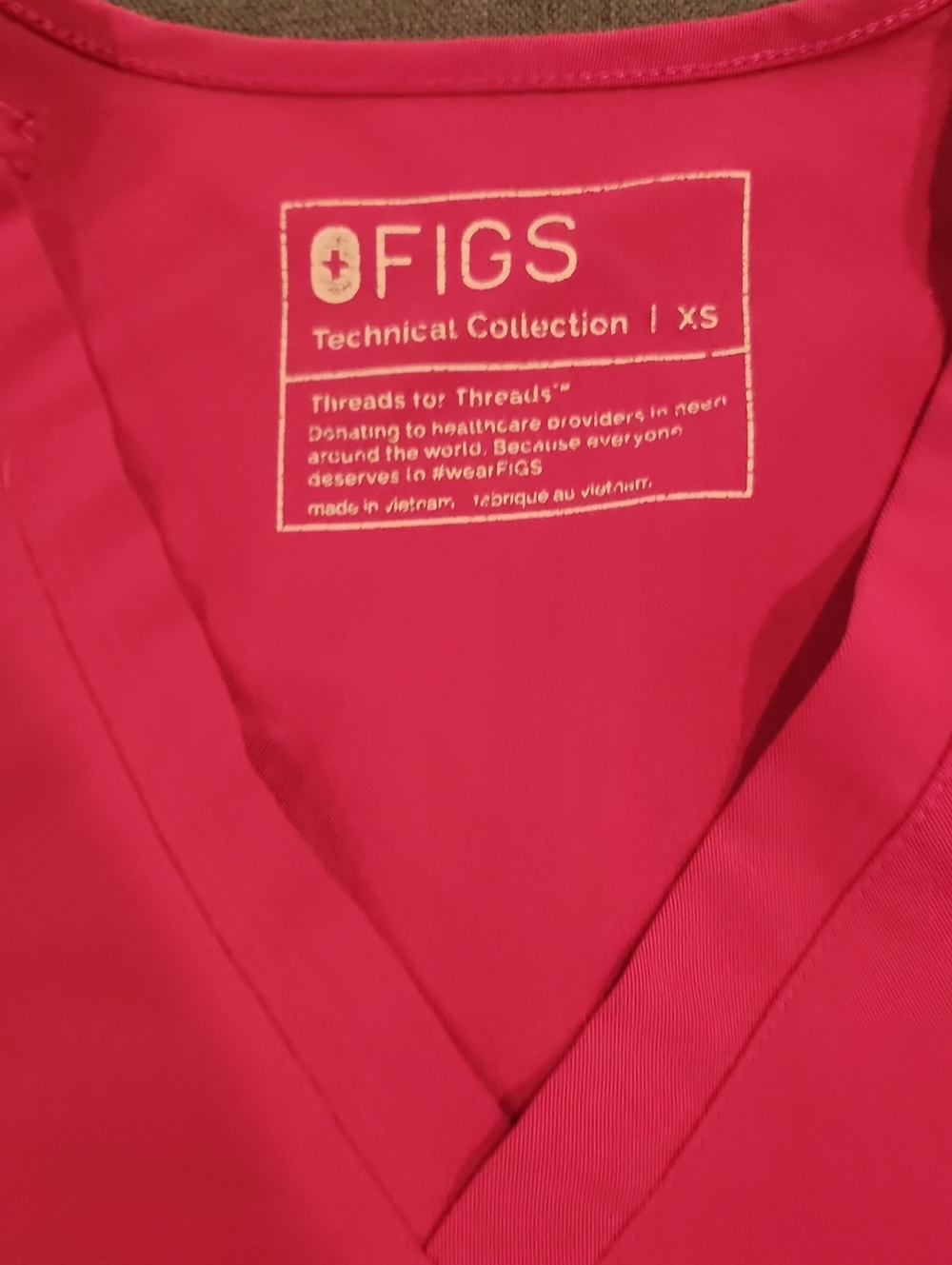Figs Catarina Scrub Top - Fushia Pink